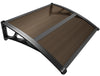 VOUNOT 100x80cm Front Door Canopy Porch Outdoor Awning, Patio Rain Shelter, Brown