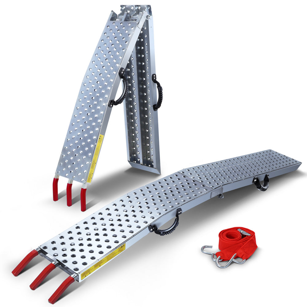 VOUNOT Heavy Duty Ramps with Hook Safety Straps 400kg Max Loading ...