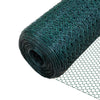 VOUNOT Chicken Wire Mesh, Metal Animal Fence, 25mm Holes, 1m x 50m, PVC Coated Green