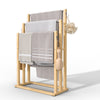 VOUNOT Freestanding Towel Rail 3-Tier Bamboo Towel Stand, Natural