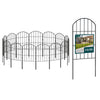 VOUNOT® 10 Pack Metal Garden Fence, 61 x 33 cm Decorative Edging, Black
