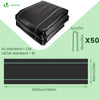 VOUNOT 1x25m Weed Control Fabric with Pegs, Heavy Duty Landscape Ground Cover Membrane