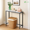 VOUNOT Slim Console Table, Metal Frame Entryway Table, 75x24x75 cm, White