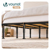 VOUNOT® 6 Pack Adjustable Metal Bed Legs, 18-32 cm Height, Black