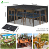 VOUNOT Garden Furniture Covers 180x120x73cm Waterproof Patio Set Cover Black