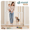 VOUNOT Safety Gate for Stairs 103-110cm, Pressure Fit Baby Gate, White