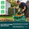 VOUNOT 500L Large Garden Waste Bags with Handles, Green, 3pcs
