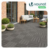 VOUNOT WPC Decking Tiles Set of 16, Outdoor Deck Tiles, 30x30 cm,Grey