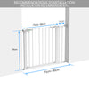 VOUNOT Stair Gates, Pressure Fit Safety Gate, White 75-96 cm