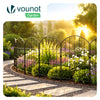 VOUNOT® 10 Pack Metal Garden Fence, 61 x 33 cm Decorative Edging, Black