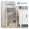 VOUNOT Freestanding Towel Rail 4-Tier Bamboo Towel Stand, Natural