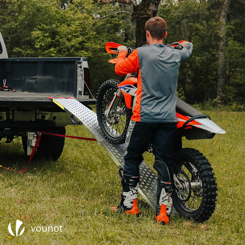 VOUNOT Heavy Duty Ramp with Hook Safety Straps 400kg Max Loading | VOUNOTUK