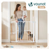 VOUNOT Safety Gate for Stairs 89-96cm, Pressure Fit Baby Gate, White