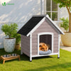 VOUNOT Dog House Outdoor Durable Pet Shelter, 72x65x83cm, Grey