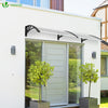 VOUNOT 200x80cm Front Door Canopy Porch Outdoor Awning, Rain Shelter, Black - VOUNOTUK