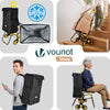 VOUNOT 6 Wheels Stair Climbing Shopping Trolley, with Seat and 35L Insulated Bag