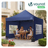 VOUNOT 3x3m Heavy Duty Pop Up Gazebo with 4 Sides Party Tent, Blue