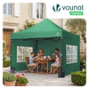 VOUNOT 3x3m Heavy Duty Pop Up Gazebo with 4 Sides Party Tent, Green
