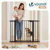 VOUNOT Safety Gate for Stairs 103-110cm, Pressure Fit Baby Gate, Black