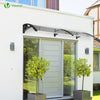 VOUNOT 200x80cm Front Door Canopy Porch Outdoor Awning, Patio Rain Shelter, Black - VOUNOTUK