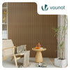 VOUNOT 4 Pack Acoustic Panels 120x60cm MDF Slat Wall Panels, Light Oak