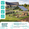 VOUNOT  Walk In Chicken Run Coop, Galvanised Poultry Cage, 300x300x200 cm