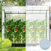 VOUNOT Garden Greenhouse w/Roll-Up Door, 135g/m² PE Cover, 200x77x170cm, White