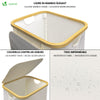VOUNOT Foldable Laundry Basket 100L with Lid Handles, Collapsible Linen Basket, Beige