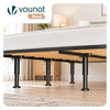 VOUNOT® 4 Pack Adjustable Metal Bed Legs, 25-43 cm Height, Black