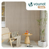 VOUNOT 6 Pack Acoustic Panels 120x60cm MDF Slat Wall Panels, White Oak