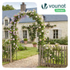 VOUNOT 4 Pack Metal Garden Arches for Climbing Plants, 140 x 37 x 240 cm, Black