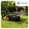 VOUNOT Robotic Lawnmower Garage 104x80x50 cm, Outdoor Shelter, Brown