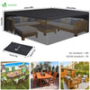 VOUNOT Garden Furniture Covers 250x250x73cm Waterproof Patio Set Cover Black - VOUNOTUK