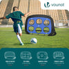 VOUNOT Set of 2 Pop up Goals for Kids, 4-in-1 Football Net Indoor & Outdoor
