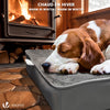 VOUNOT Dog Bed with Cooling Mat, Wahsable Pet Mattress Crate Cushion, Grey 76x51x9cm - VOUNOTUK