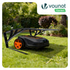 VOUNOT® Robot Lawn Mower Garage 82 x 80 x 46 cm, Aluminium, Brown