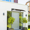 VOUNOT 120x80cm Front Door Canopy Porch Outdoor Awning, Patio Rain Shelter, Brown