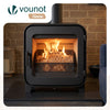 VOUNOT Wood Pellet Burner Basket, 30 x 25.7 x 17 cm, Metal, Black