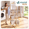 VOUNOT 4-Tier Foldable Clothes Airer 99x69x175.5 cm Drying Rack, White