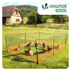 VOUNOT 12m Chicken Netting Kit, Heavy-Duty PE Poultry Fence Orange