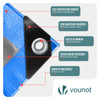 VOUNOT 1.5x6m Tarpaulin Heavy Duty 240 g/m² Waterproof Tarp Blue