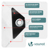 VOUNOT 1.5x6m Tarpaulin Heavy Duty 240 g/m² Waterproof Tarp White
