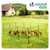 VOUNOT 30m Chicken Netting Kit, Heavy-Duty PE Poultry Fence Green