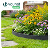VOUNOT Flexible Lawn Garden Edging Border, with 30 Pegs, Anthracite 10m