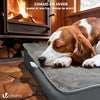 VOUNOT Dog Bed with Cooling Mat, Wahsable Pet Mattress Crate Cushion, Grey 115x81x9cm - VOUNOTUK