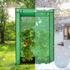 VOUNOT Garden Greenhouse w/Roll-Up Door, 135g/m² PE Cover, 100x50x150cm, Green