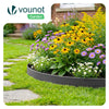 VOUNOT Flexible Lawn Garden Edging Border, with 80 Pegs, Anthracite 40m