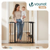 VOUNOT Safety Gate for Stairs 89-96cm, Pressure Fit Baby Gate, Black