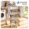 VOUNOT 4-Tier Foldable Clothes Airer 99x69x175.5 cm Drying Rack, Black