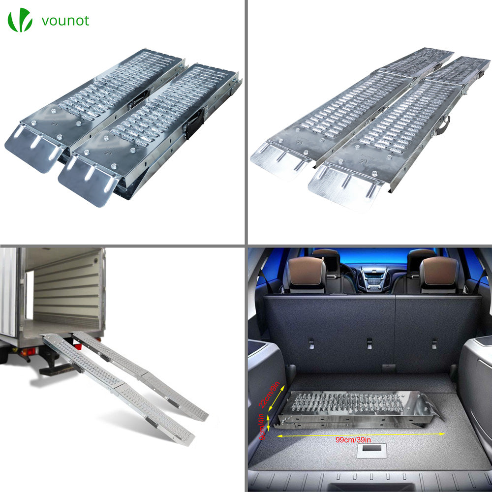 VOUNOT Set of 2 Folding Loading Ramps 180cm Heavy Duty 400 kg Max ...
